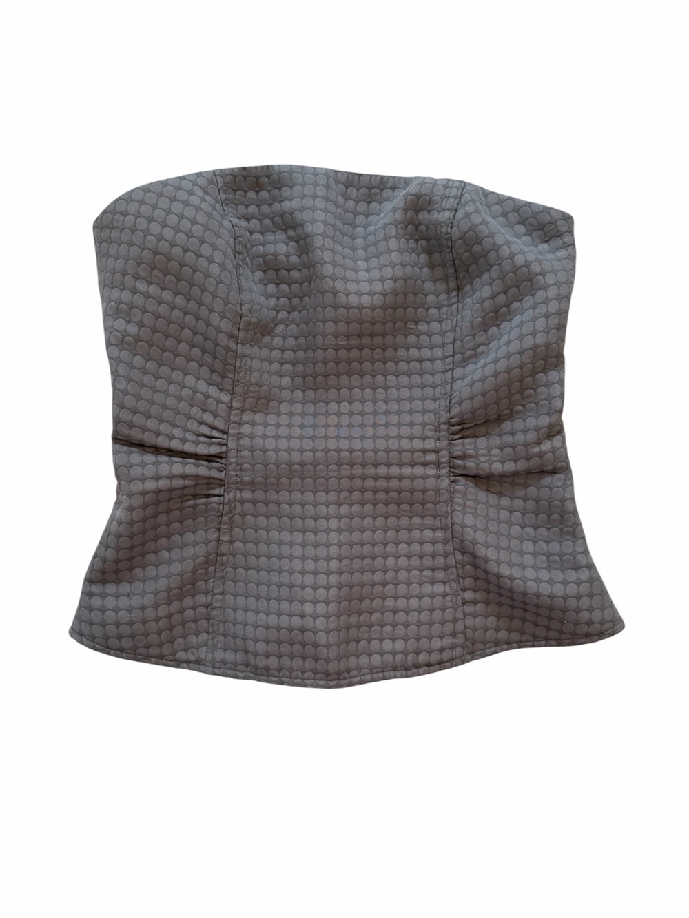 The Limited Gray Quilted Strapless Bustier
